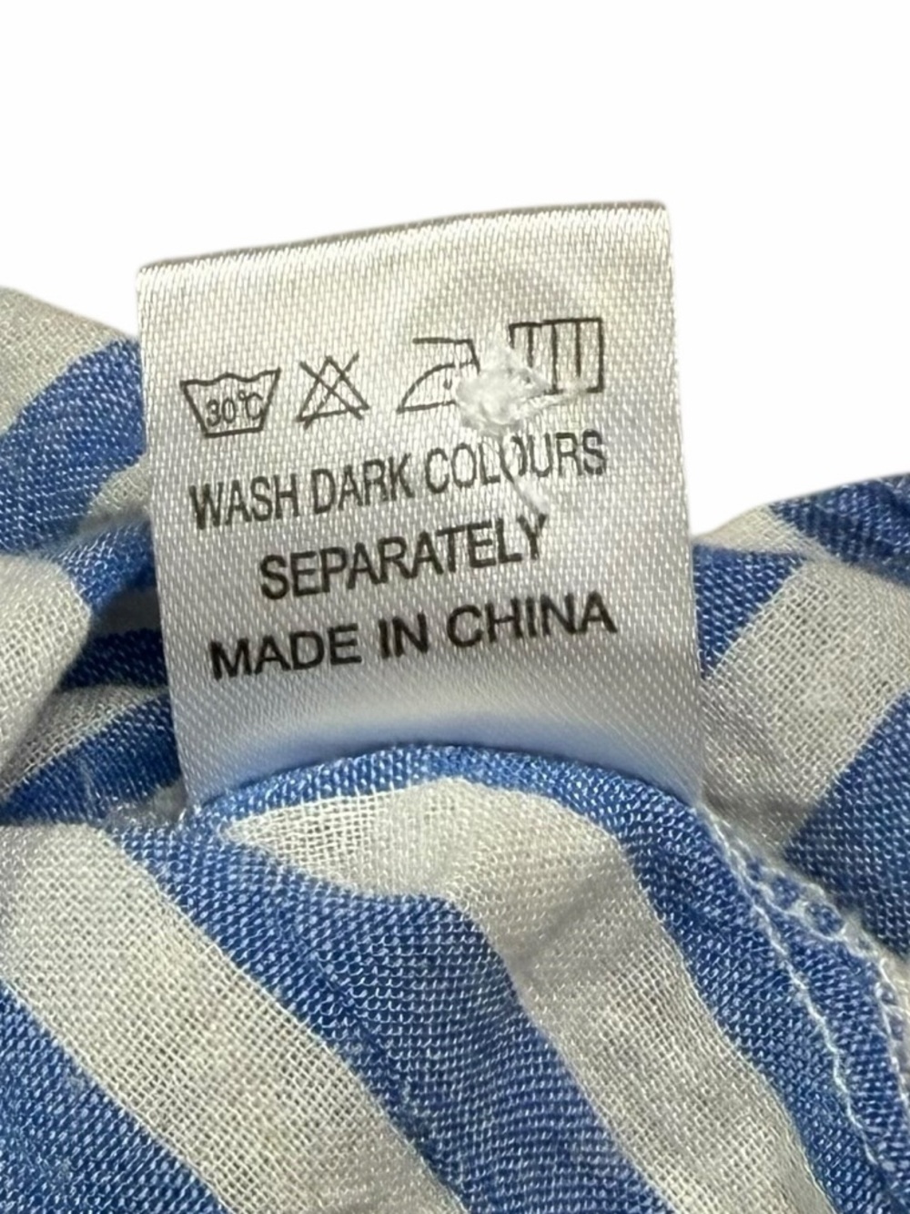 Boutique RSWO Blue & White Stripe Long Sleeve Button Down - Size Small - Picture 11 of 16